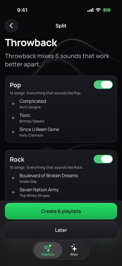 One playlist, several sounds.